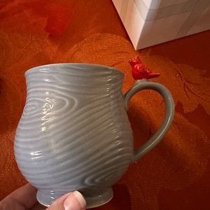 New Temptations Latte Mug with Red Cardinal Accent